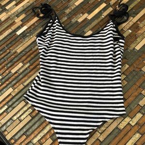 Stripe body suit